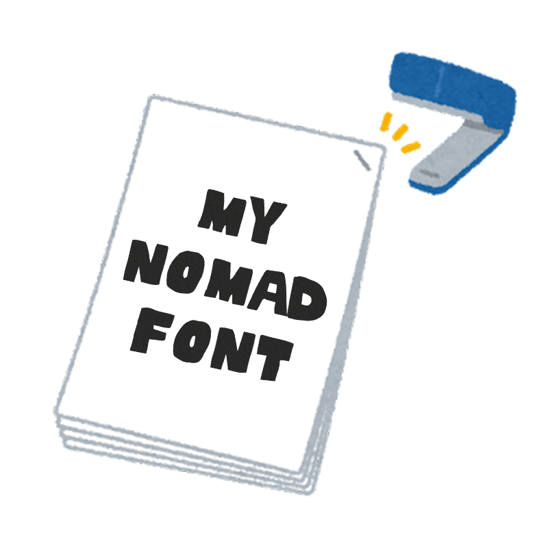 MY NOMAD FONT